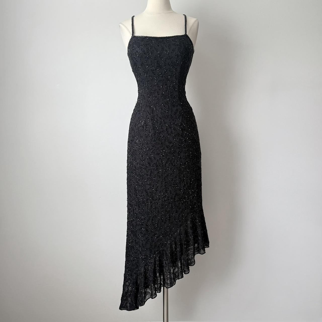 Caché silk floral beaded dress (XS)