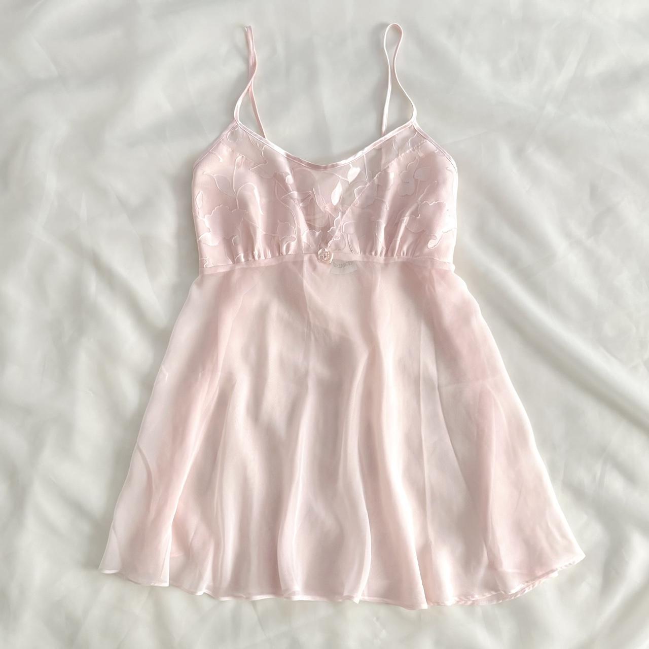 Delicates coquette chiffon slip dress (fits L)