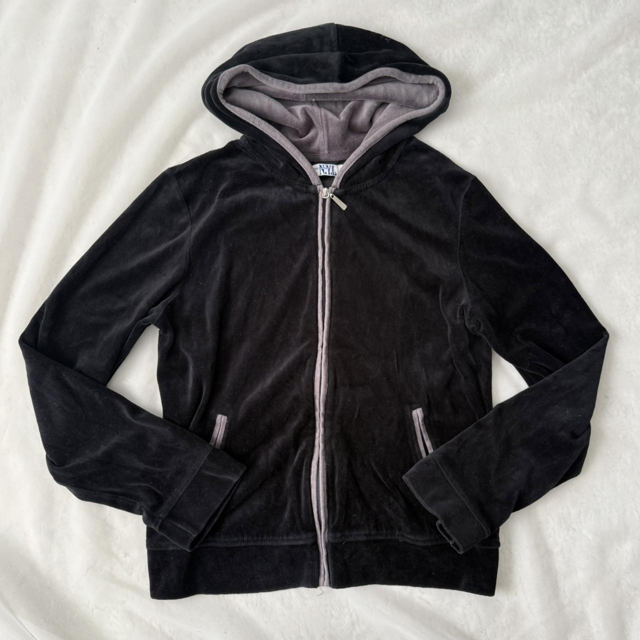 NYL velvet zip up hoodie sweatshirt (M)