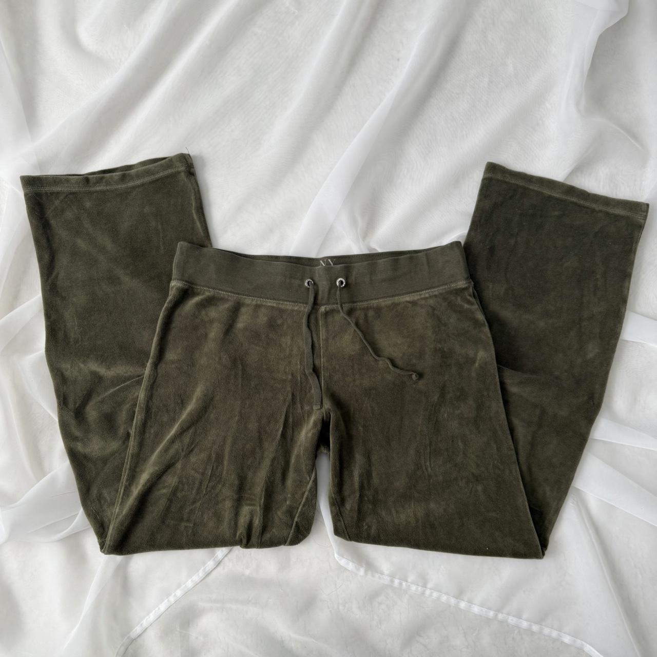 NY&Co green velvet lowrise sweatpants (S)