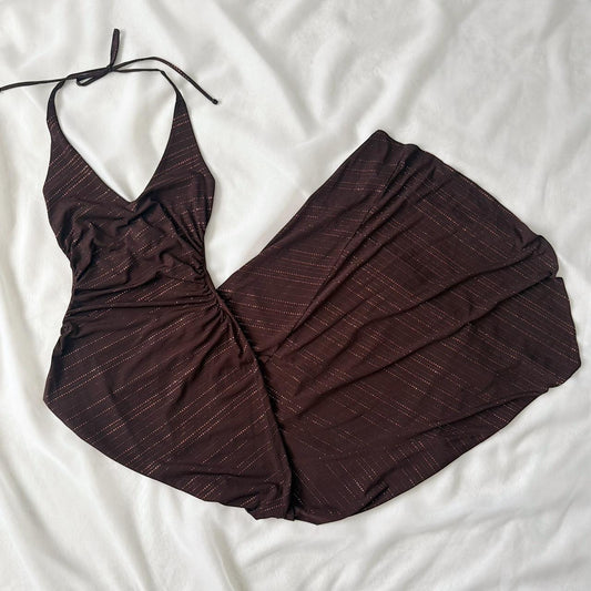 City Triangles halter maxi dress (fits XS)