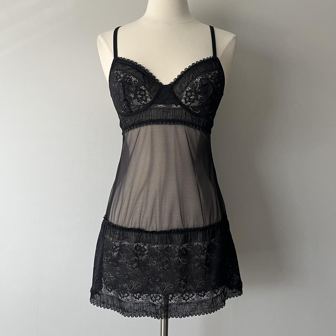 La Perla black mesh slip dress (2)