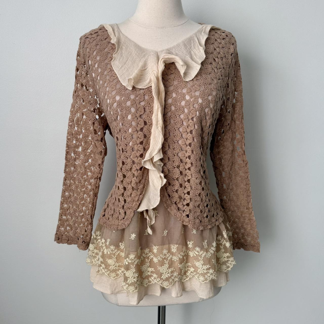 Lady Noir crocheted fairy sweater (fits XL)