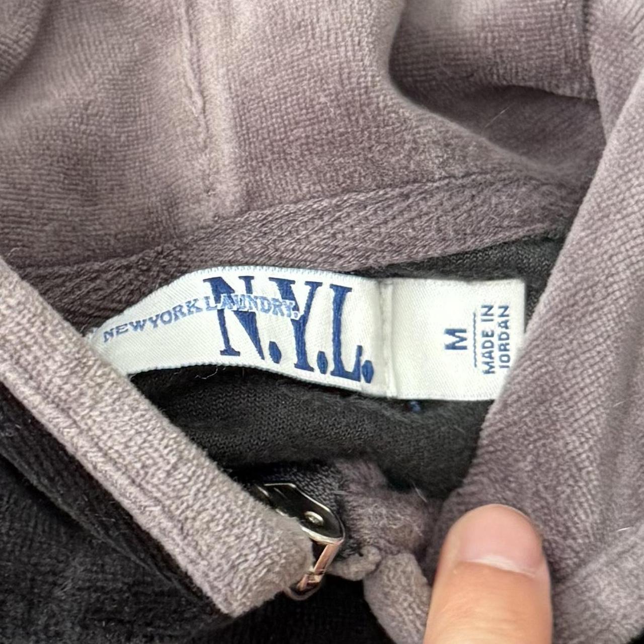 NYL velvet zip up hoodie sweatshirt (M)
