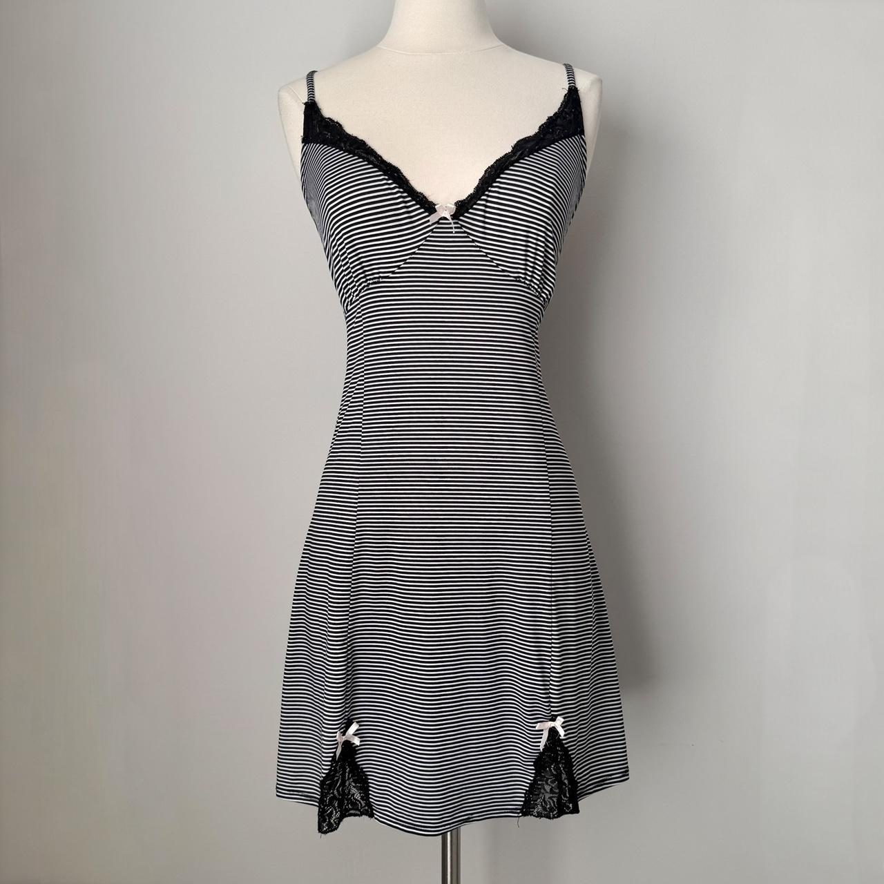 Marilyn Monroe striped slip dress (L)