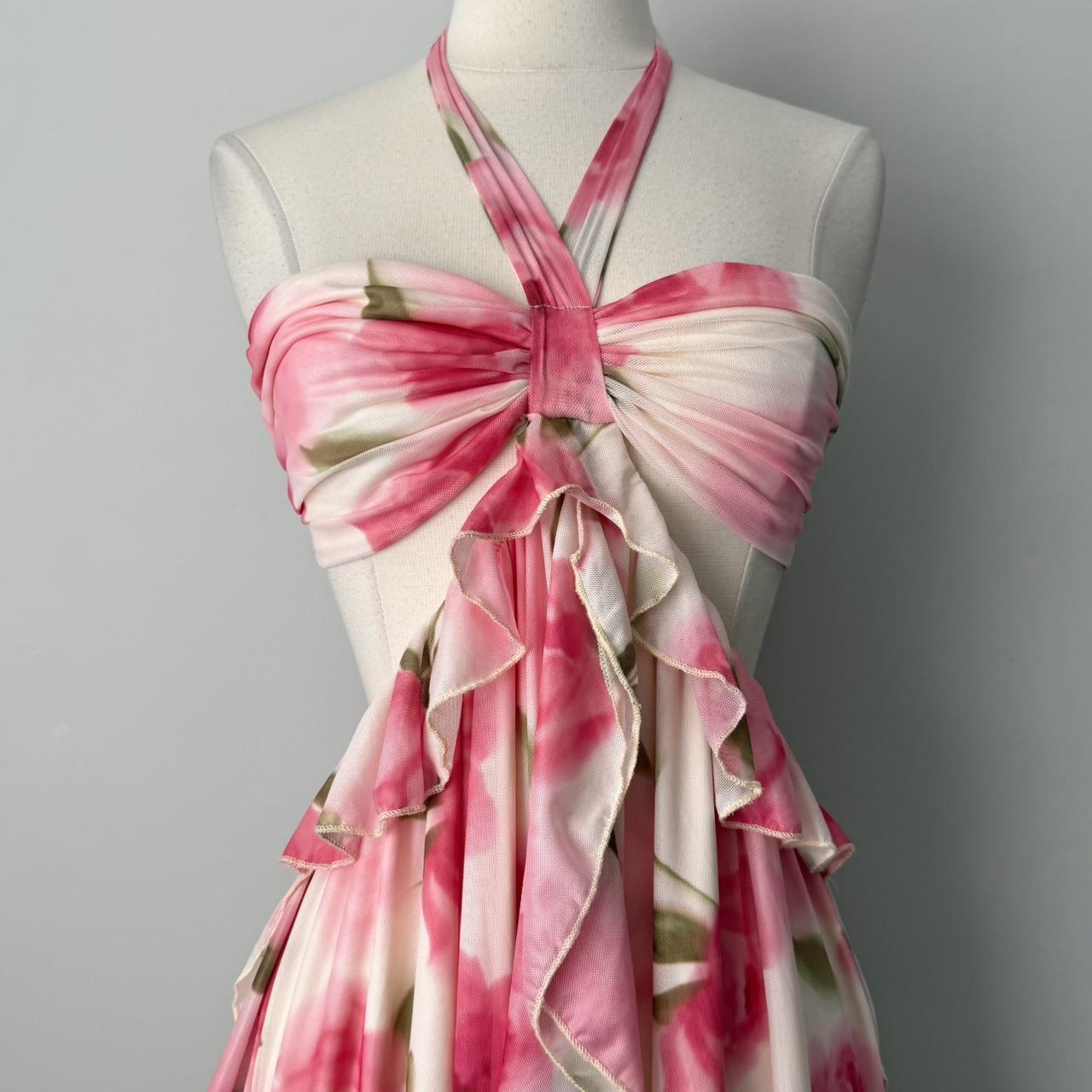 SHEIN floral babydoll maxi dress (S)