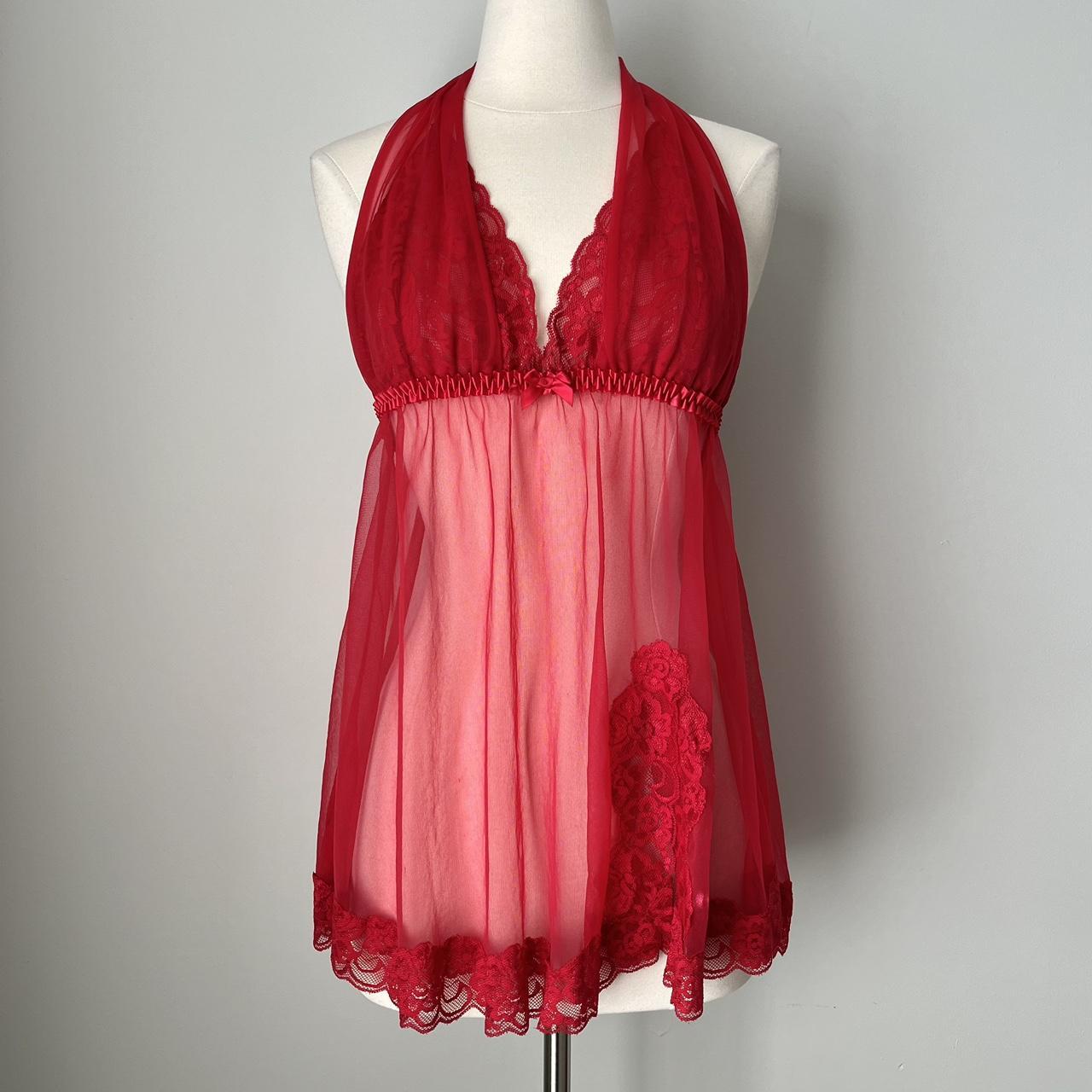 Frederick’s of Hollywood red halter slip (XL)