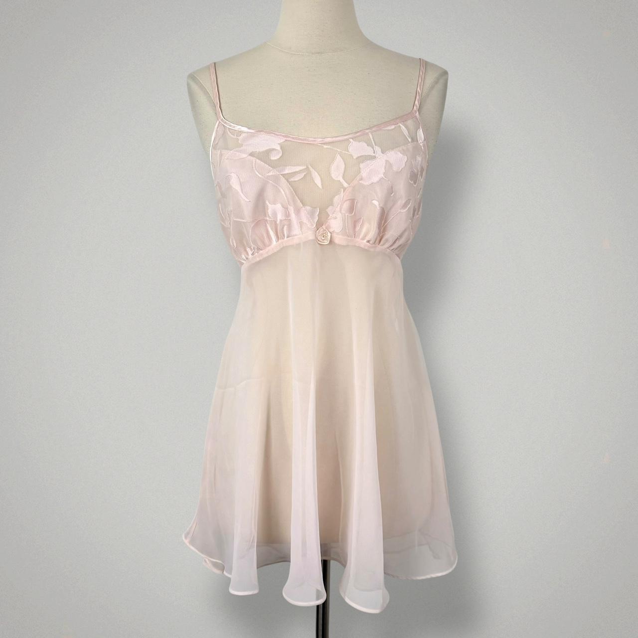 Delicates coquette chiffon slip dress (fits L)