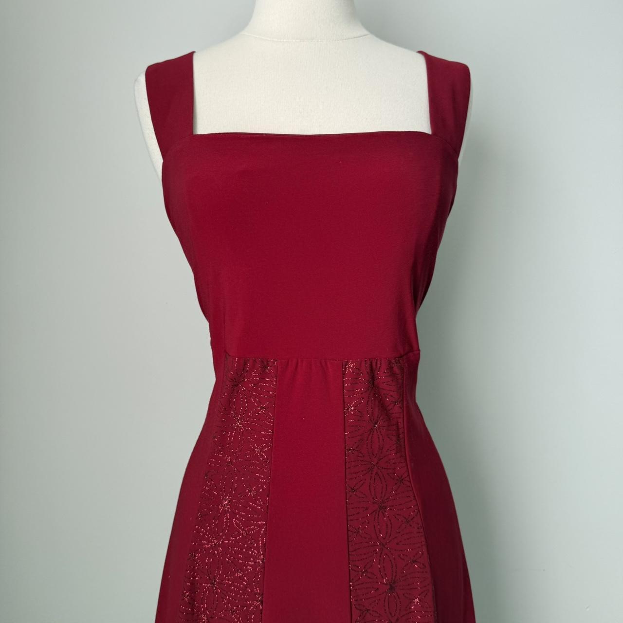 R&M Richards dark red glittery dress (16)