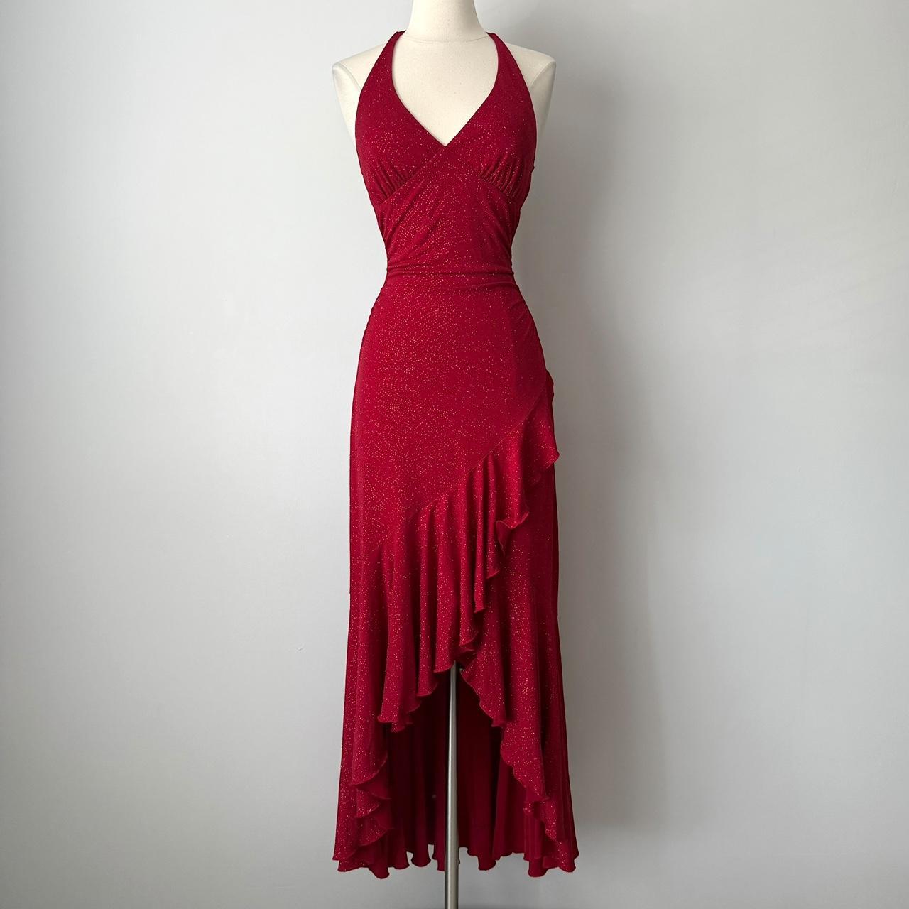 City Triangles sparkly ruched halter dress (fits XS)