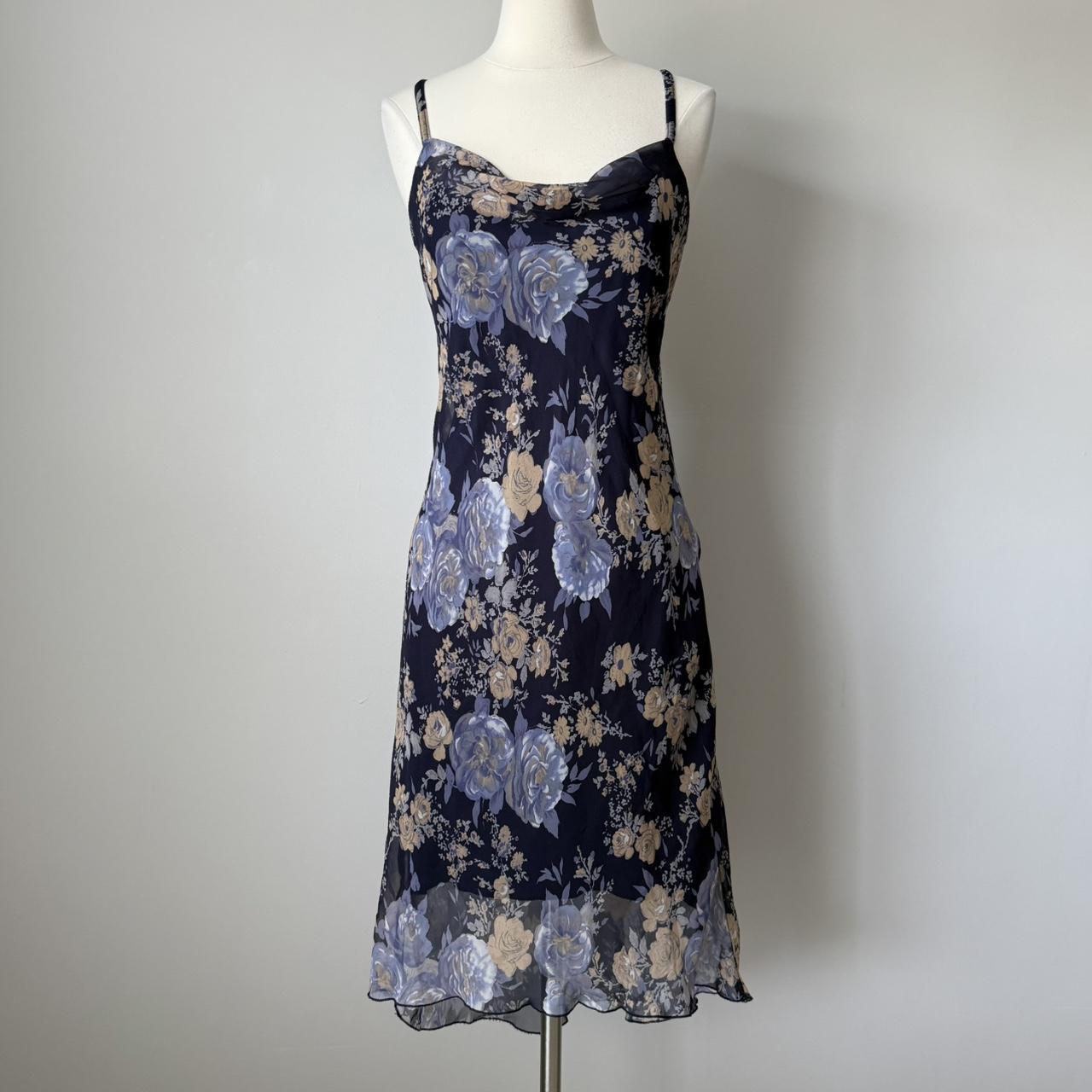 Believe chiffon cowl neck midi dress (4)