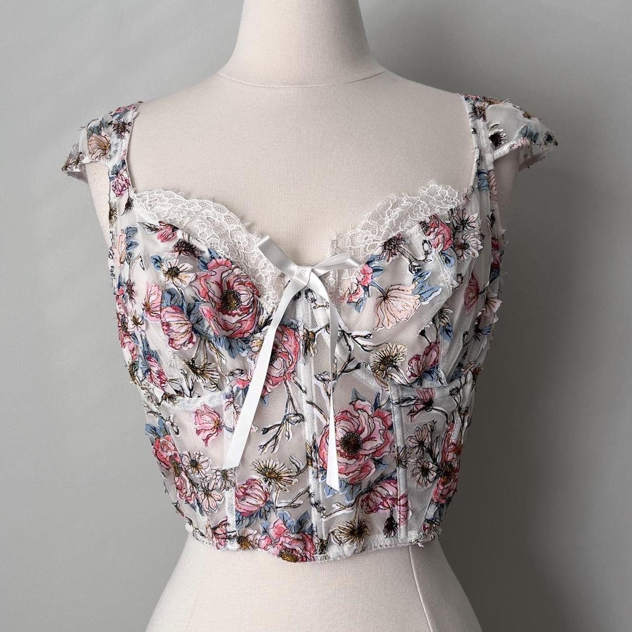 Victoria’s Secret floral bustier (36D)