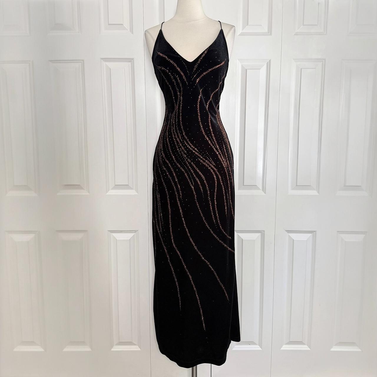 Rampage sparkly velvet maxi prom dress (S)