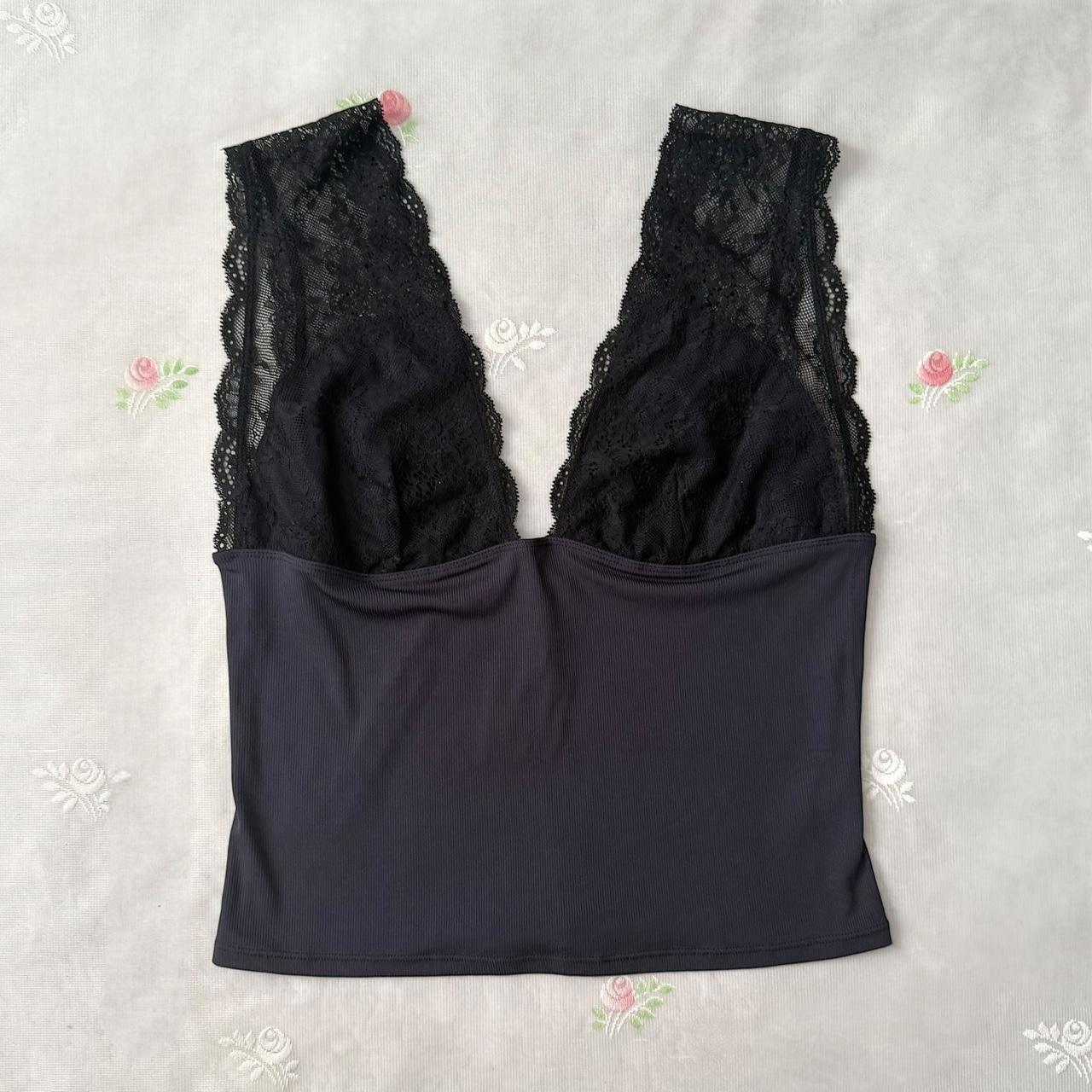 Free People lace ribbed tank top (M)
