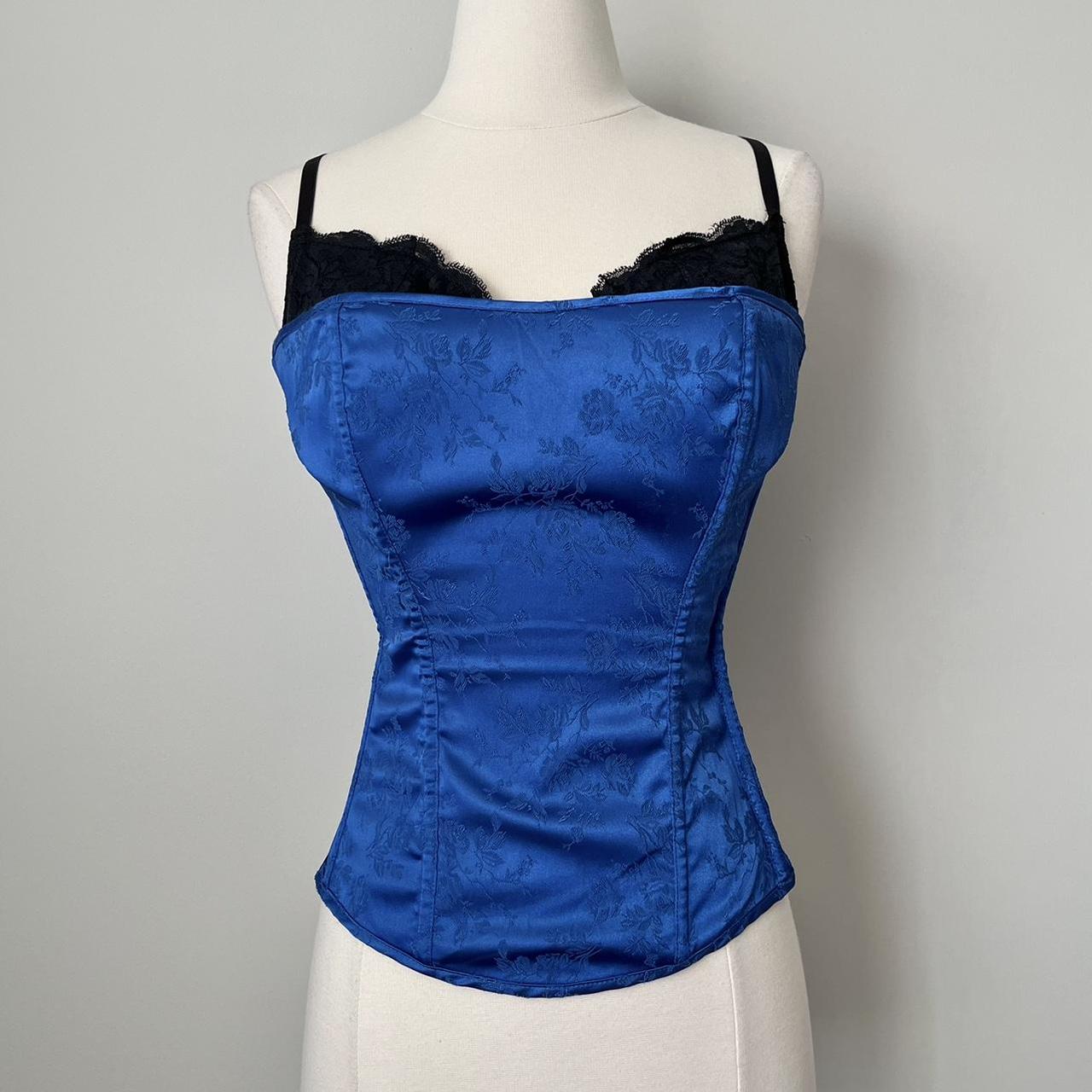 Frederick’s of Hollywood blue bra corset (38)