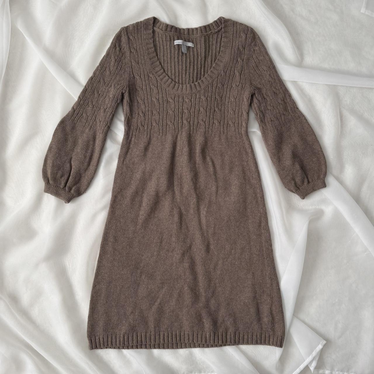 Old Navy brown babydoll sweater dress (S)