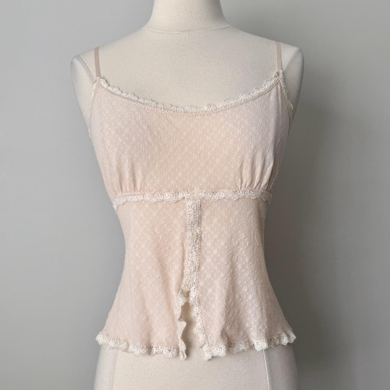 Coquette milkmaid mesh cami top (fits L)
