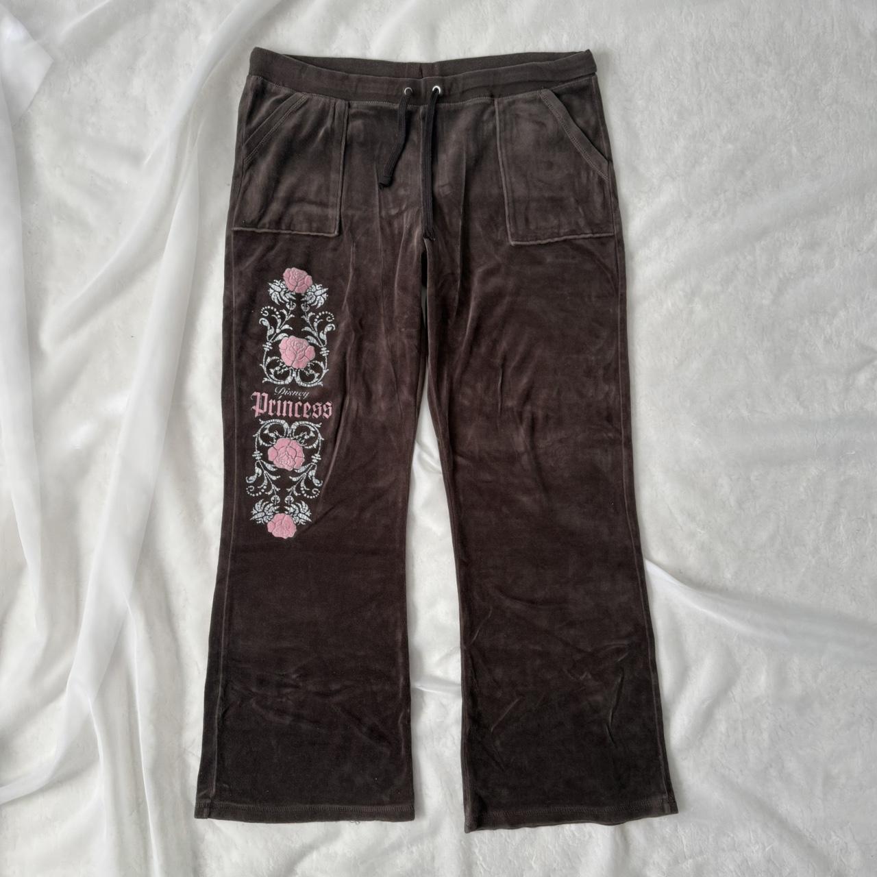 Disneyland brown velvet sweatpants (L)