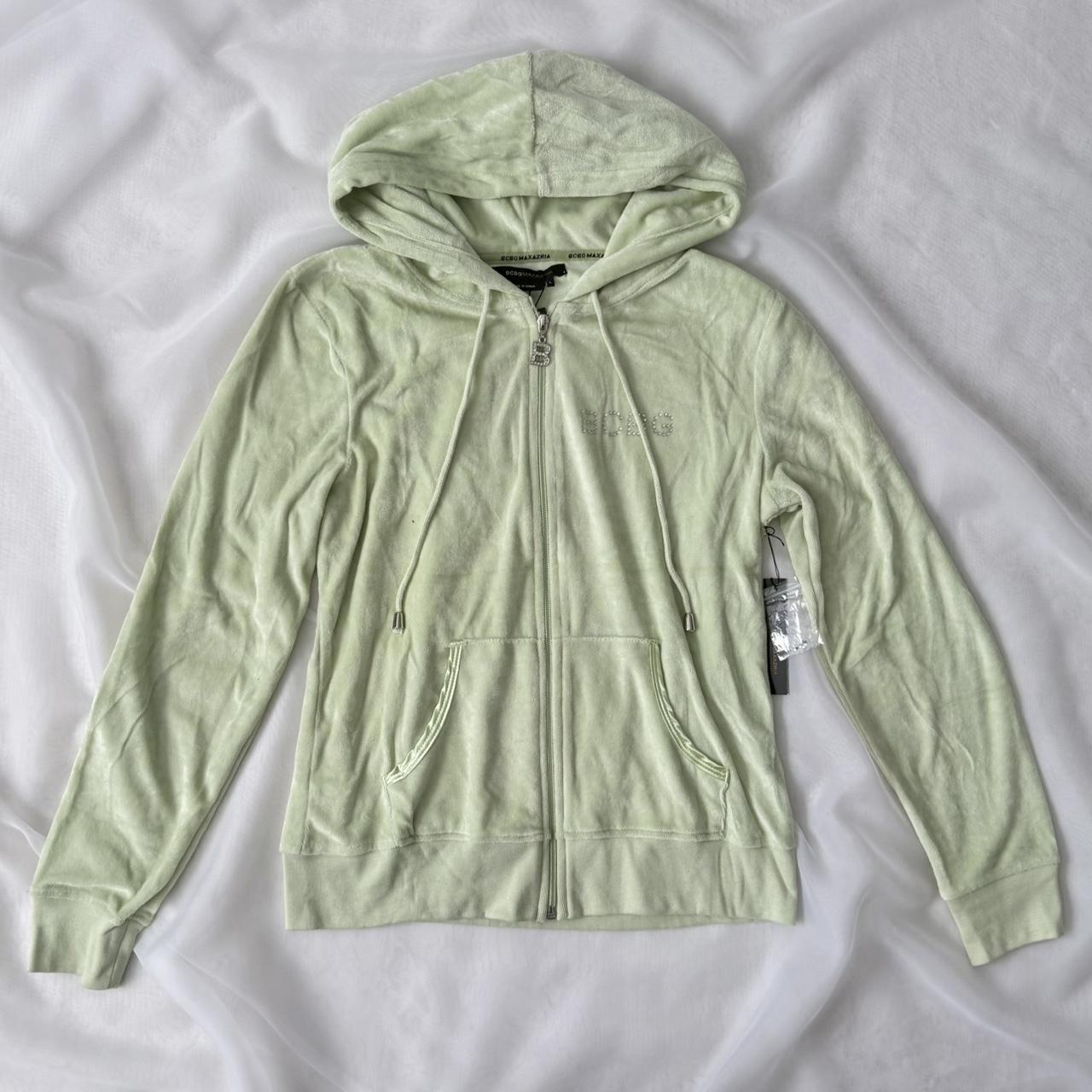 Velvet green BCBG sweat suit set (L)