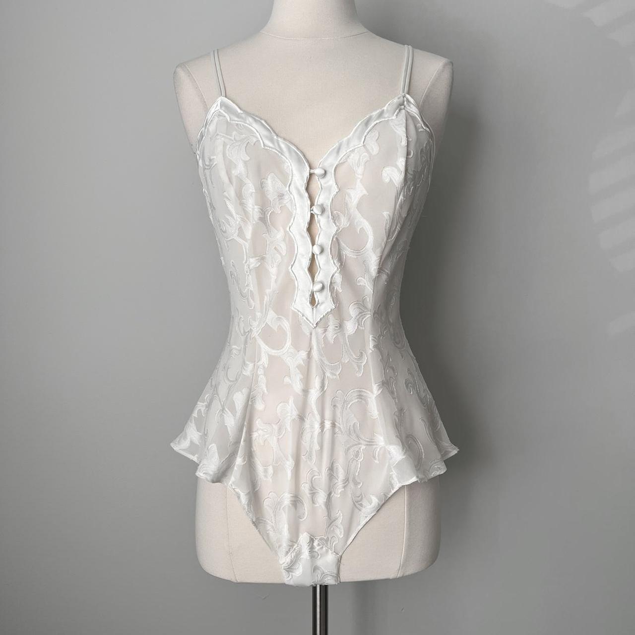 Victoria’s Secret white chiffon bodysuit (S)