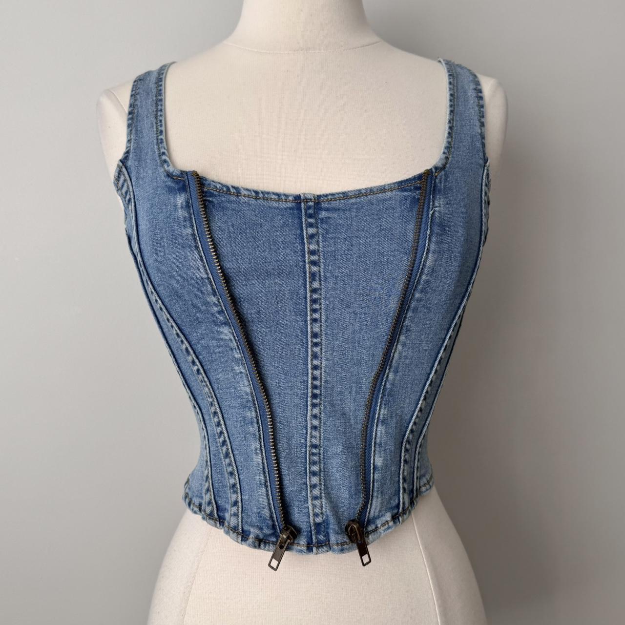 I.AM.GIA denim corset tank top (S)