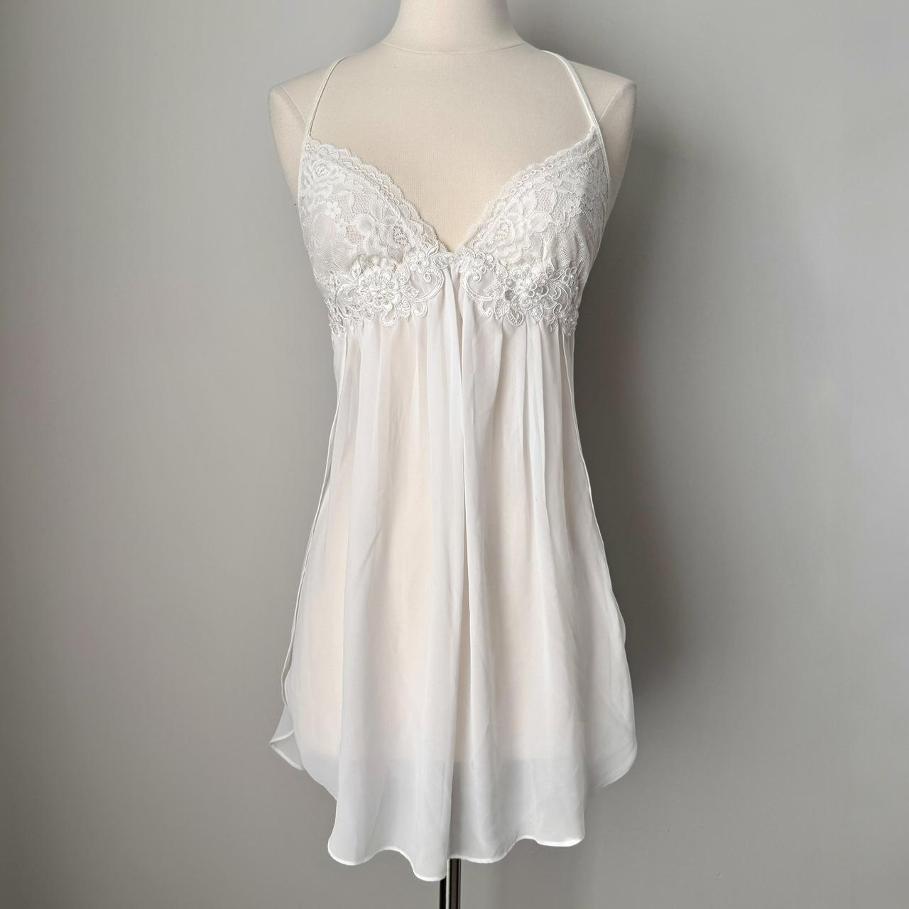 Linea Donatella lace chiffon slip dress (M)