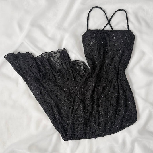 Caché silk floral beaded dress (XS)