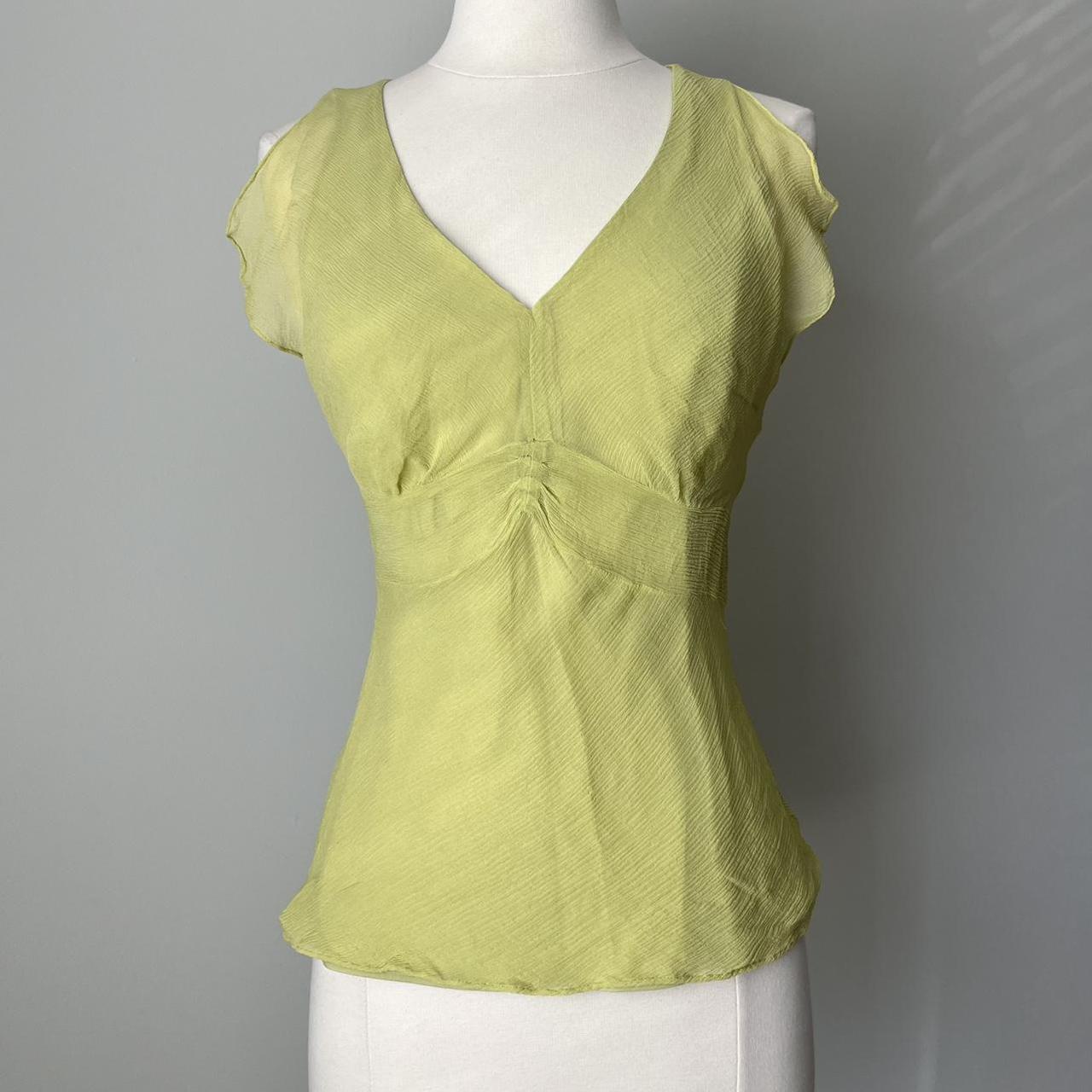 Silkland silk green blouse (M)