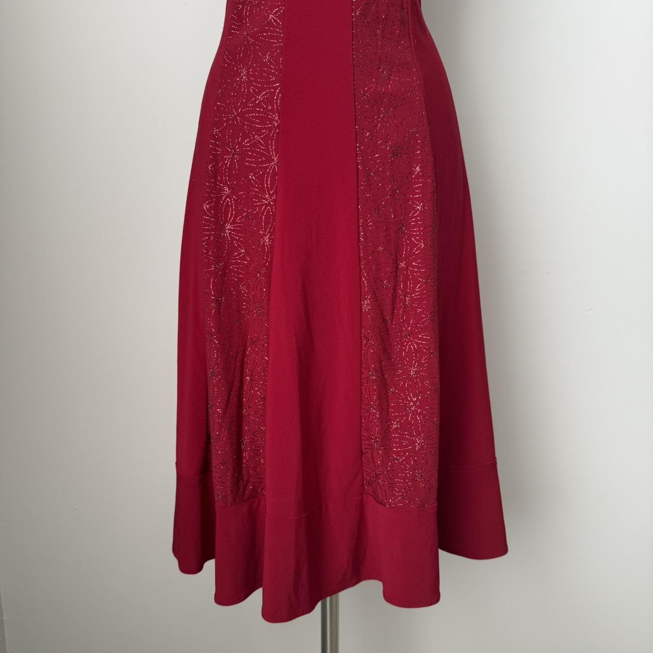 R&M Richards dark red glittery dress (16)