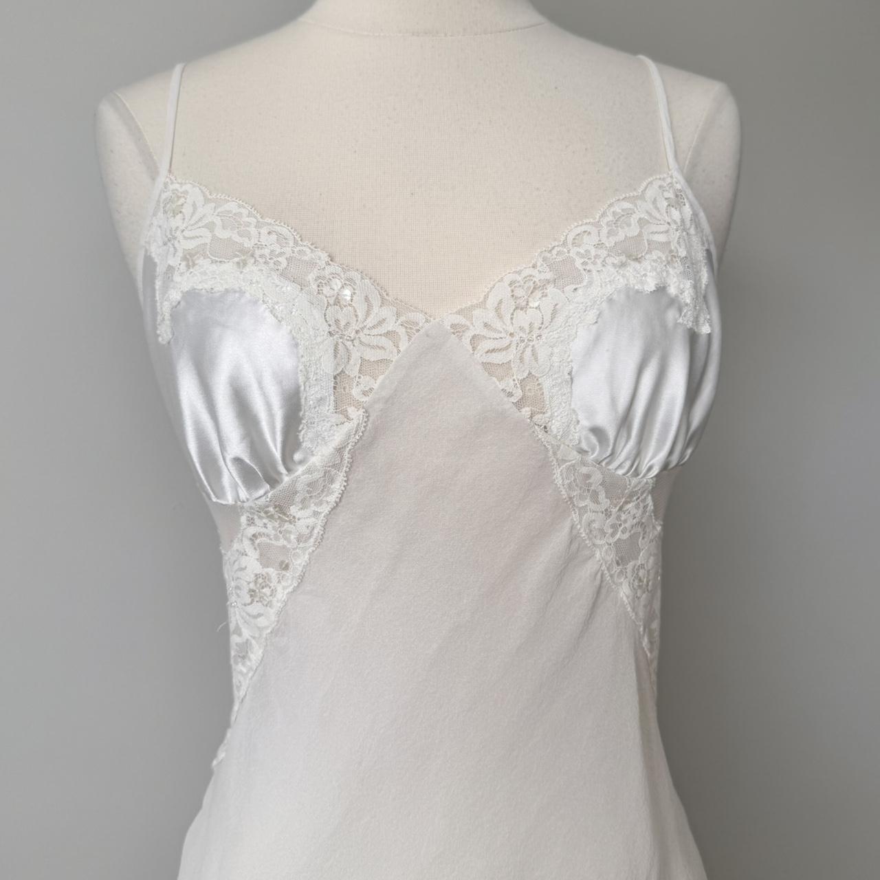 Victoria’s Secret white silk slip dress (M)