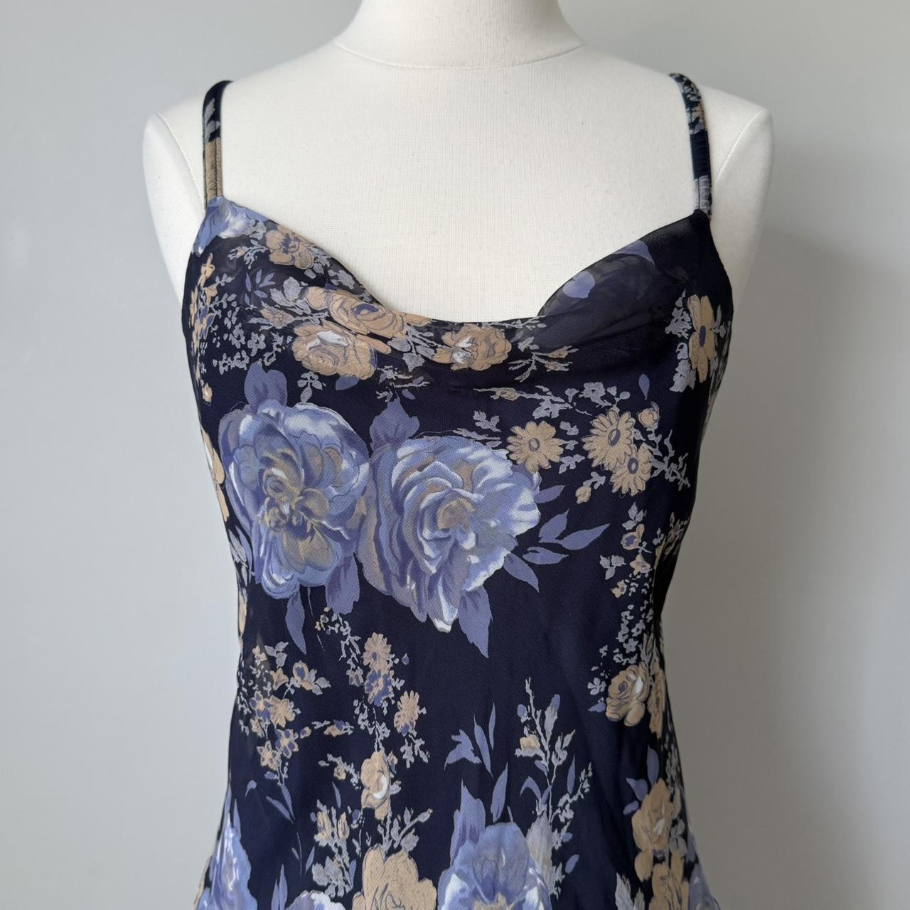 Believe chiffon cowl neck midi dress (4)