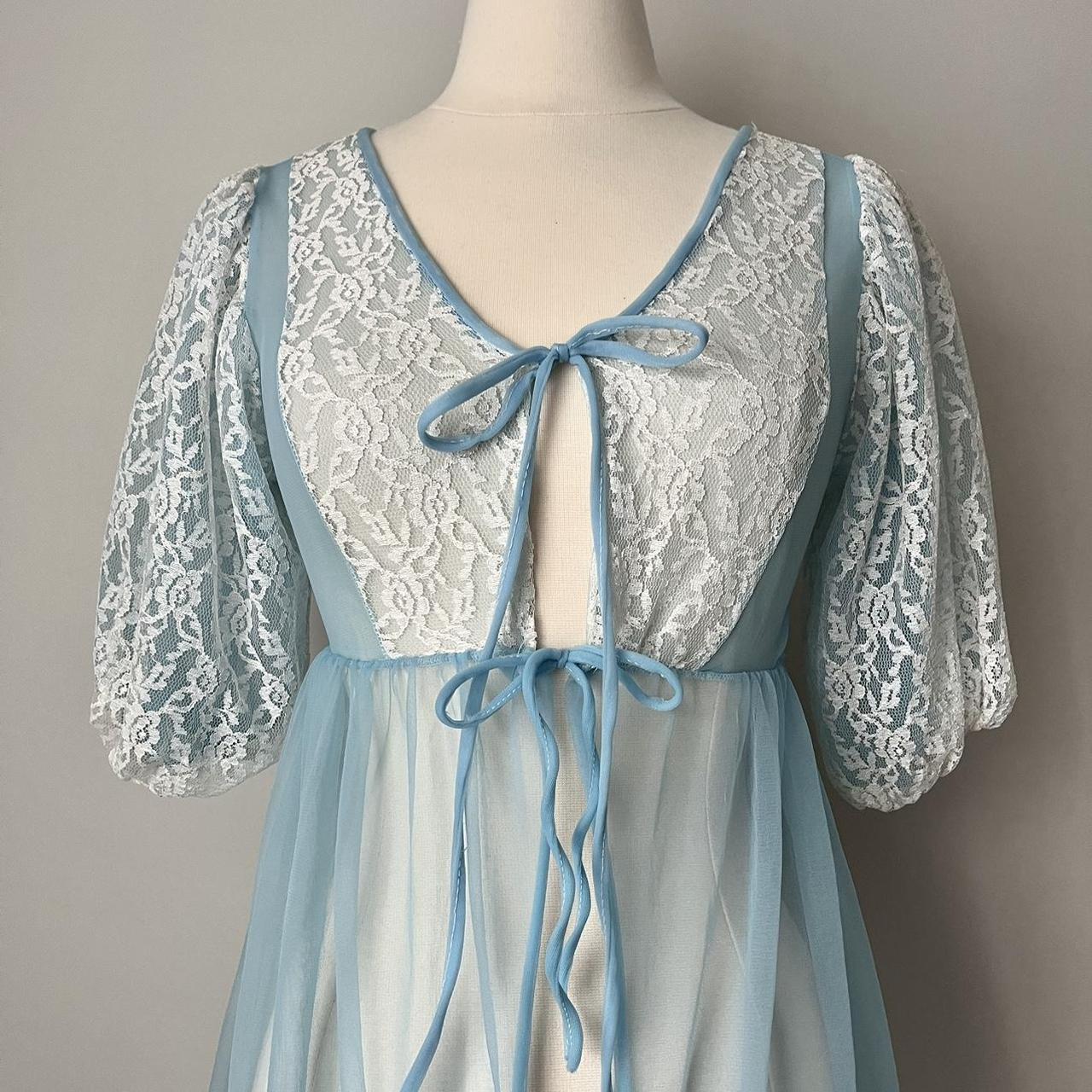 Vintage babydoll peignoir nightgown (fits XS/S)