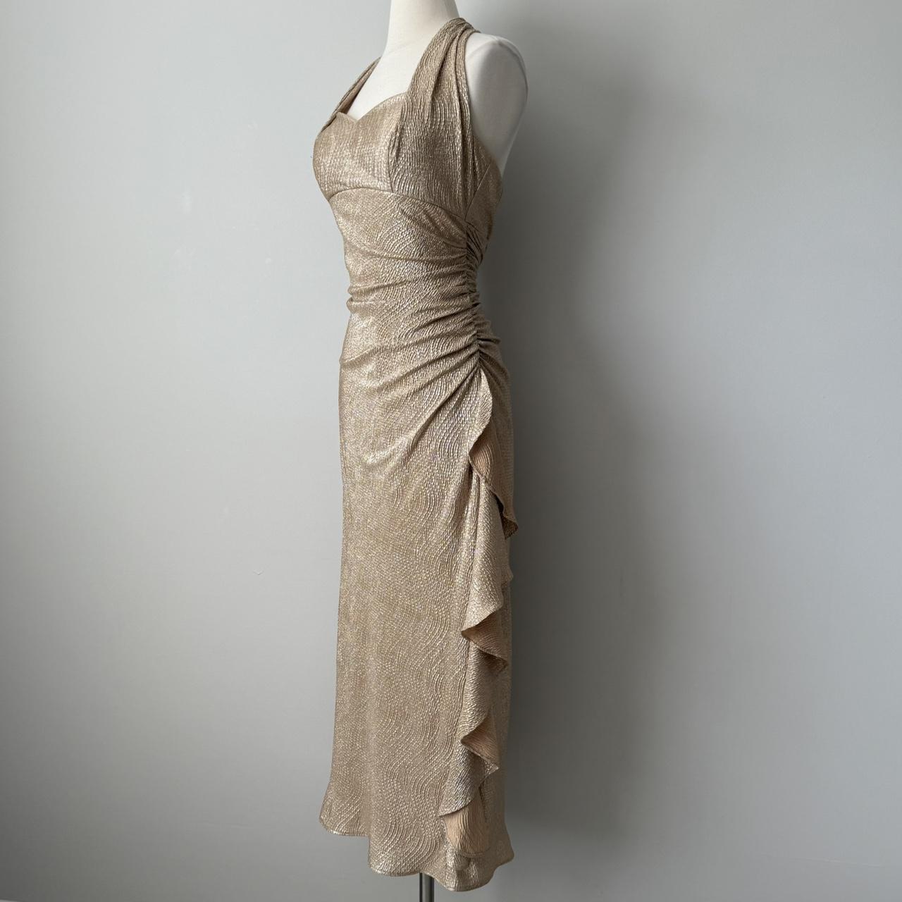 Blondie Nites gold prom dress (fits M/L)