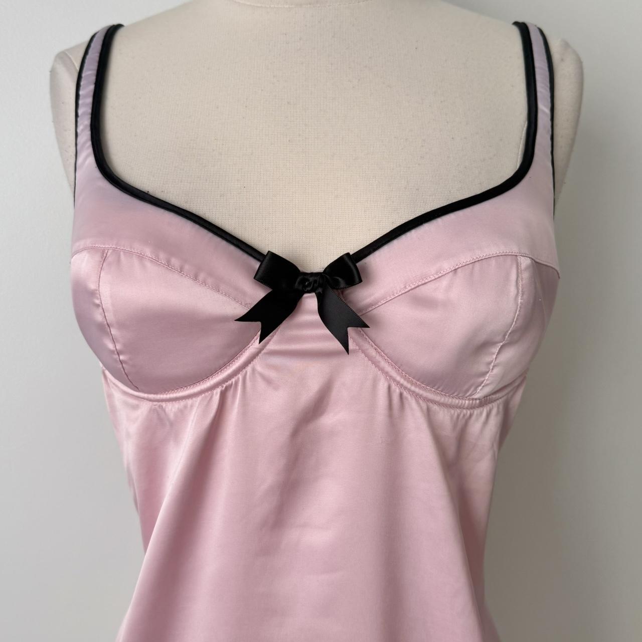 Victoria’s Secret pink satin slip dress (36C)