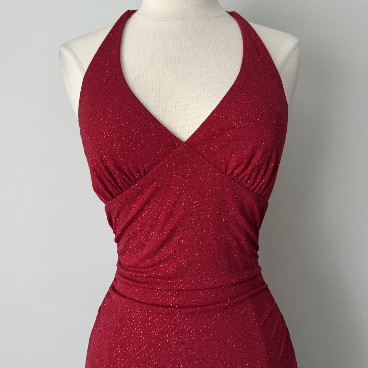 City Triangles sparkly ruched halter dress (fits XS)