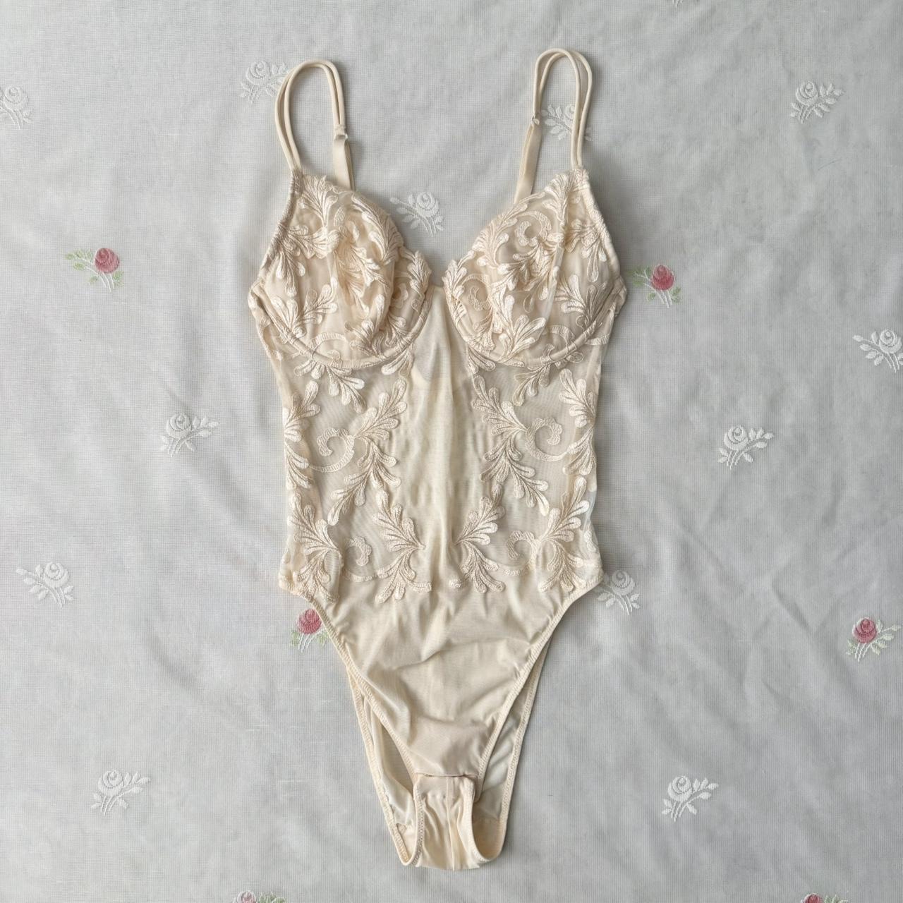 La Perla cream lingerie bodysuit (36/M)