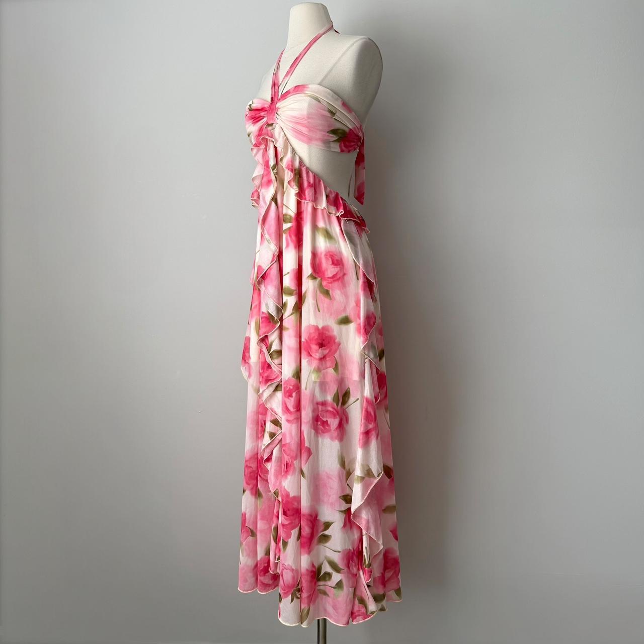 SHEIN floral babydoll maxi dress (S)