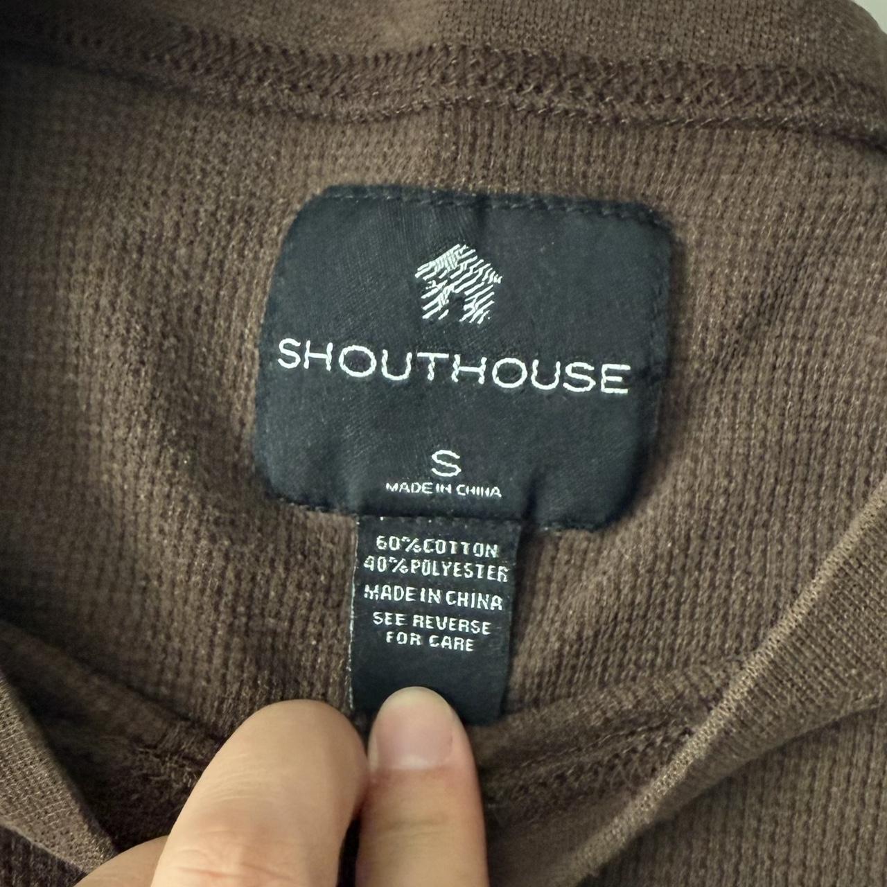 Shouthouse brown waffle knit long sleeve (S)