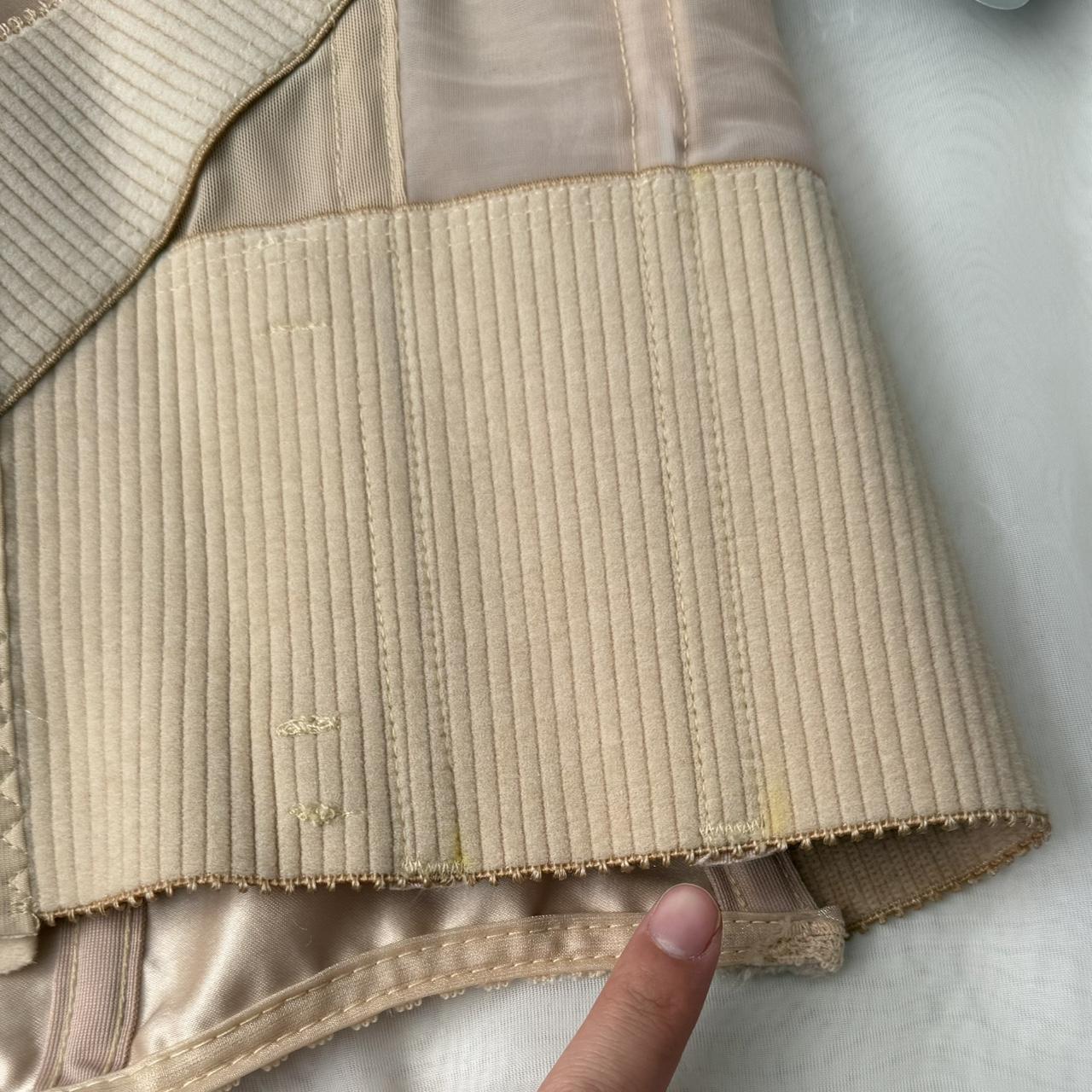 Flattering Me tan satin bustier corset (36B)