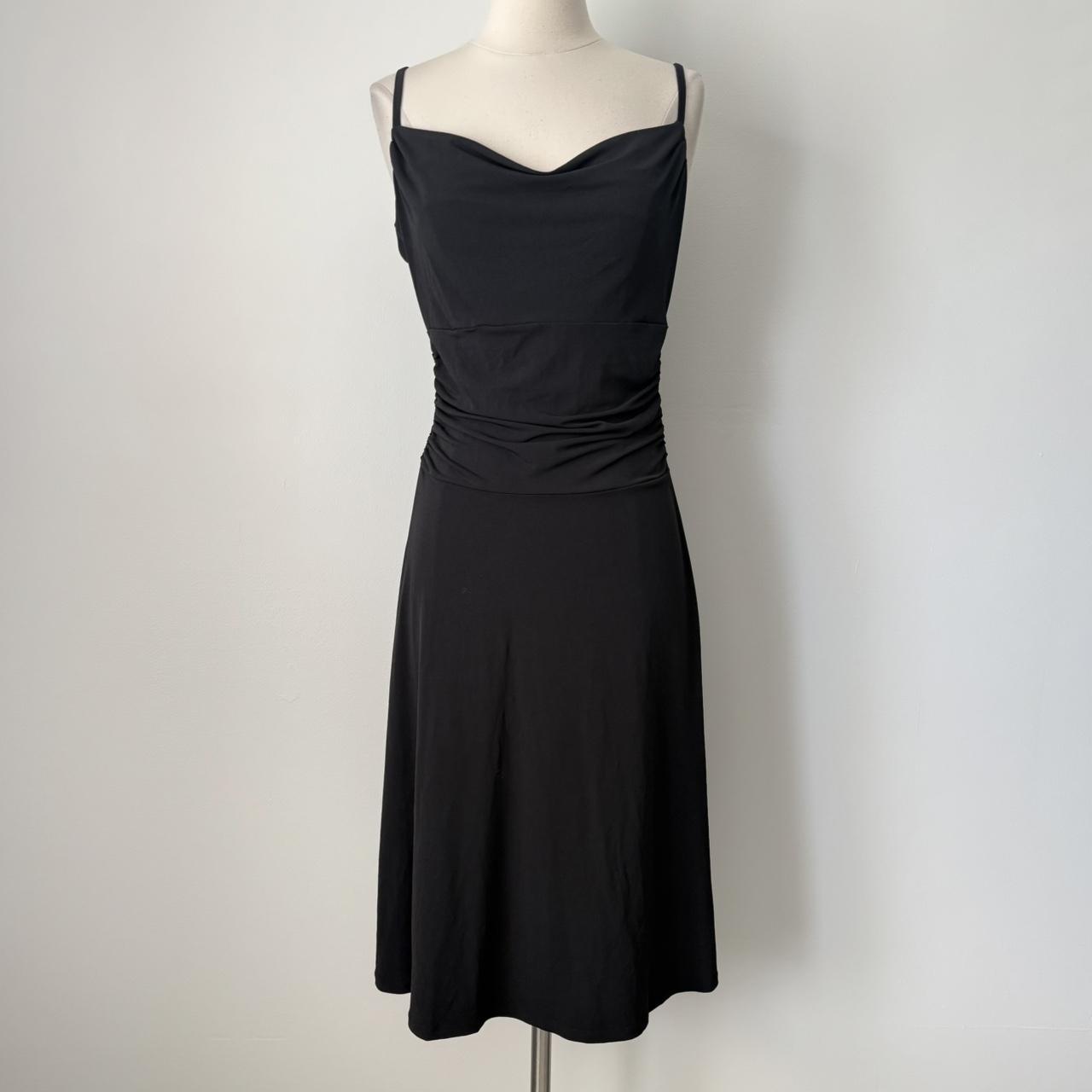 Bandolino cowl neck ruched dress (S)
