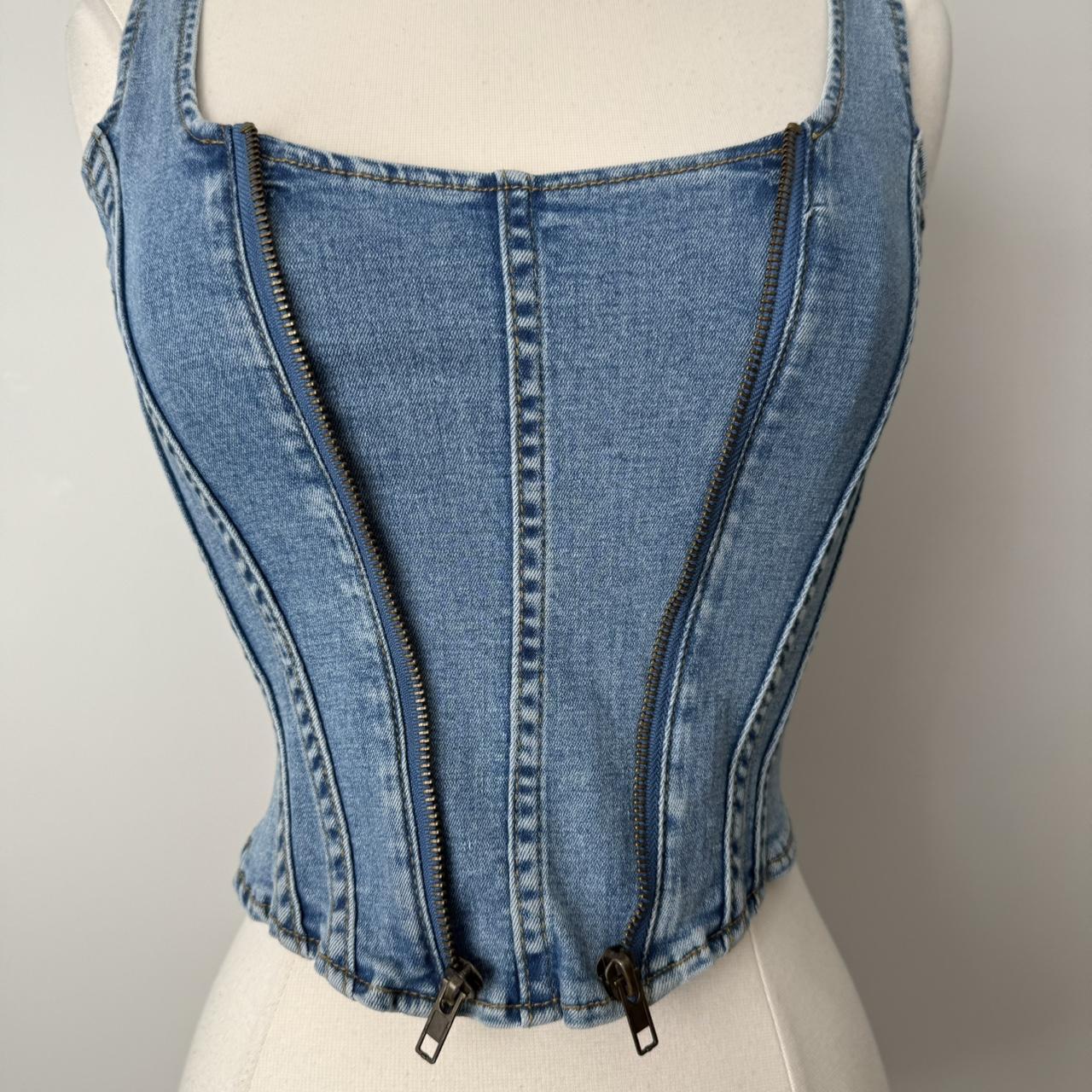 I.AM.GIA denim corset tank top (S)