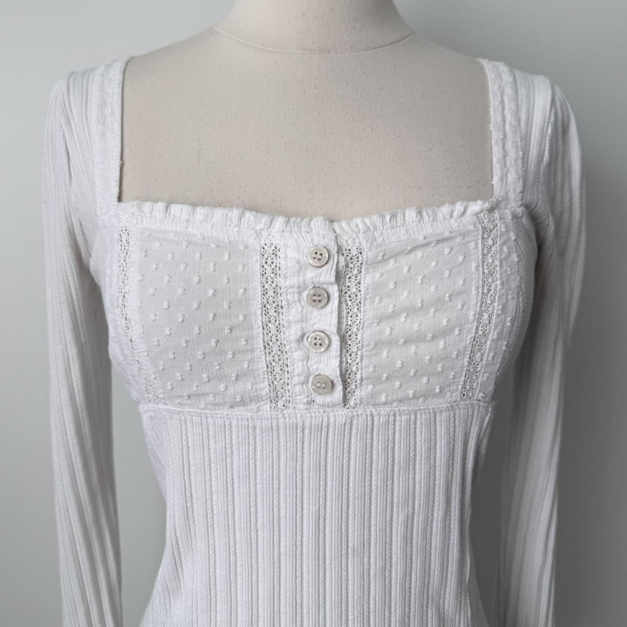 Free People ribbed milkmaid long sleeve (S)