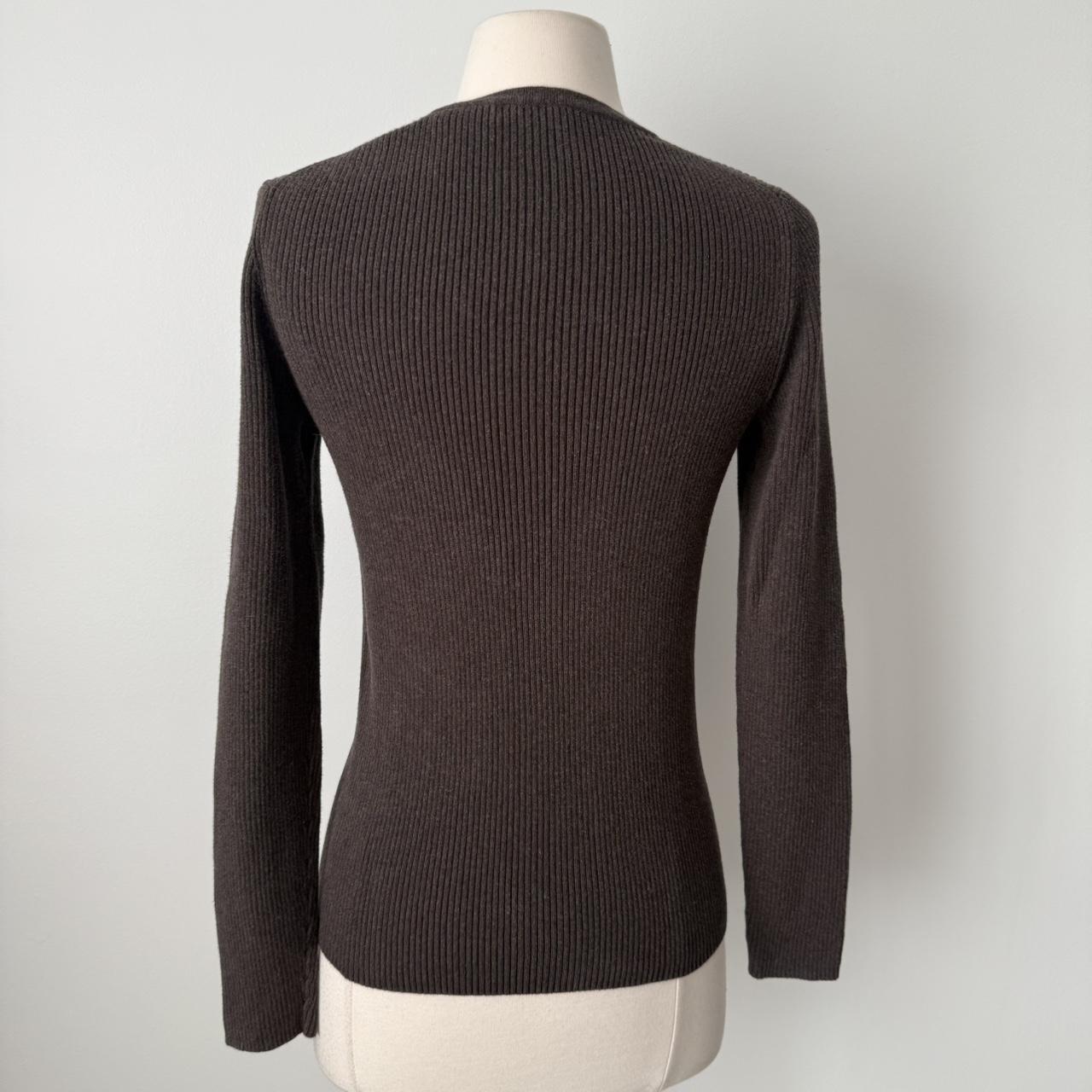 Moda International ribbed henley sweater (L)