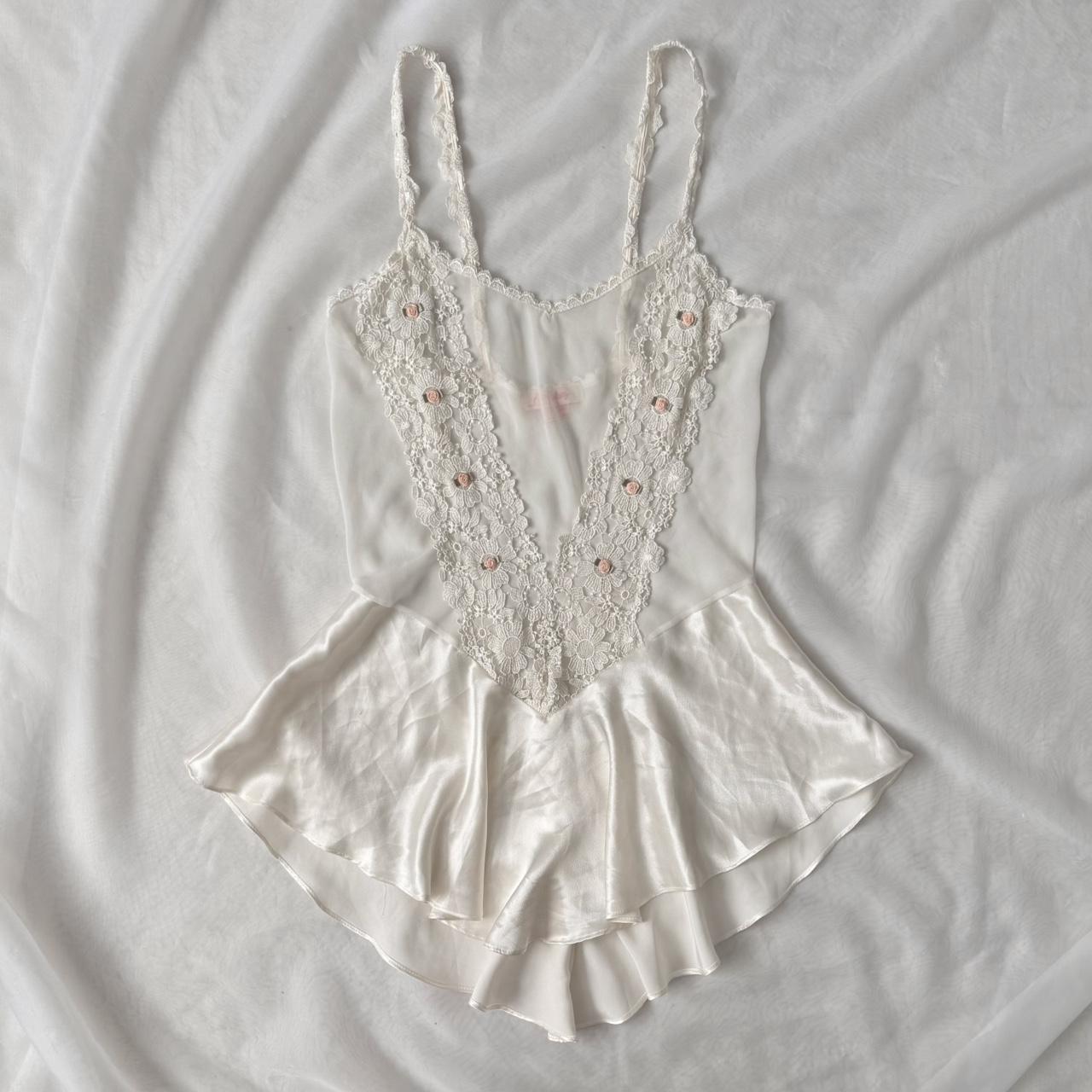 Flora Nikrooz satin chiffon slip dress (M)