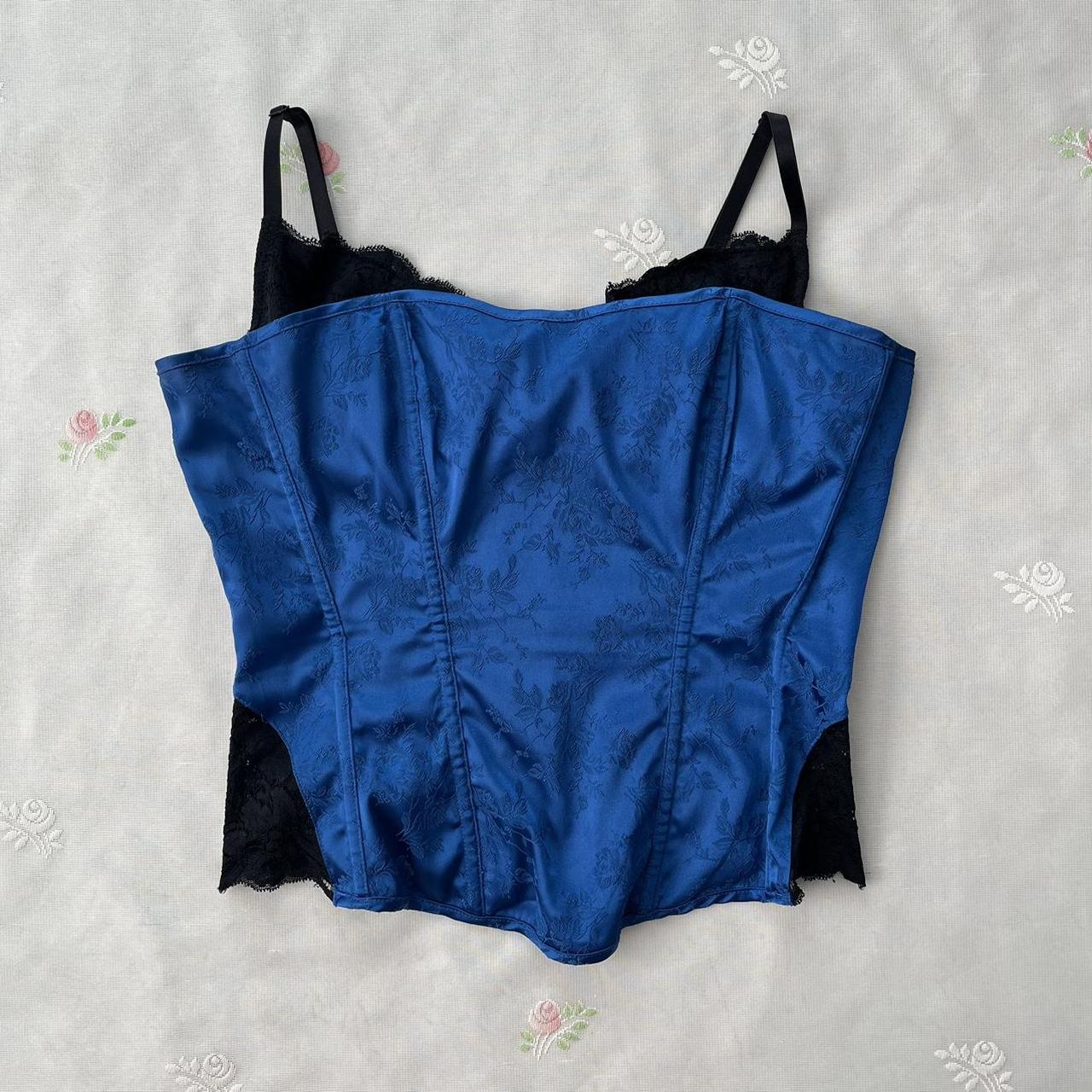 Frederick’s of Hollywood blue bra corset (38)