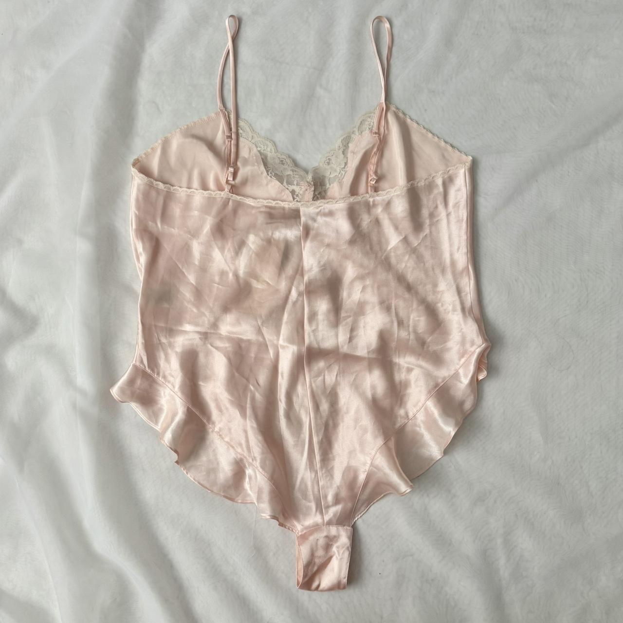 Delicates coquette vintage satin teddy (L)