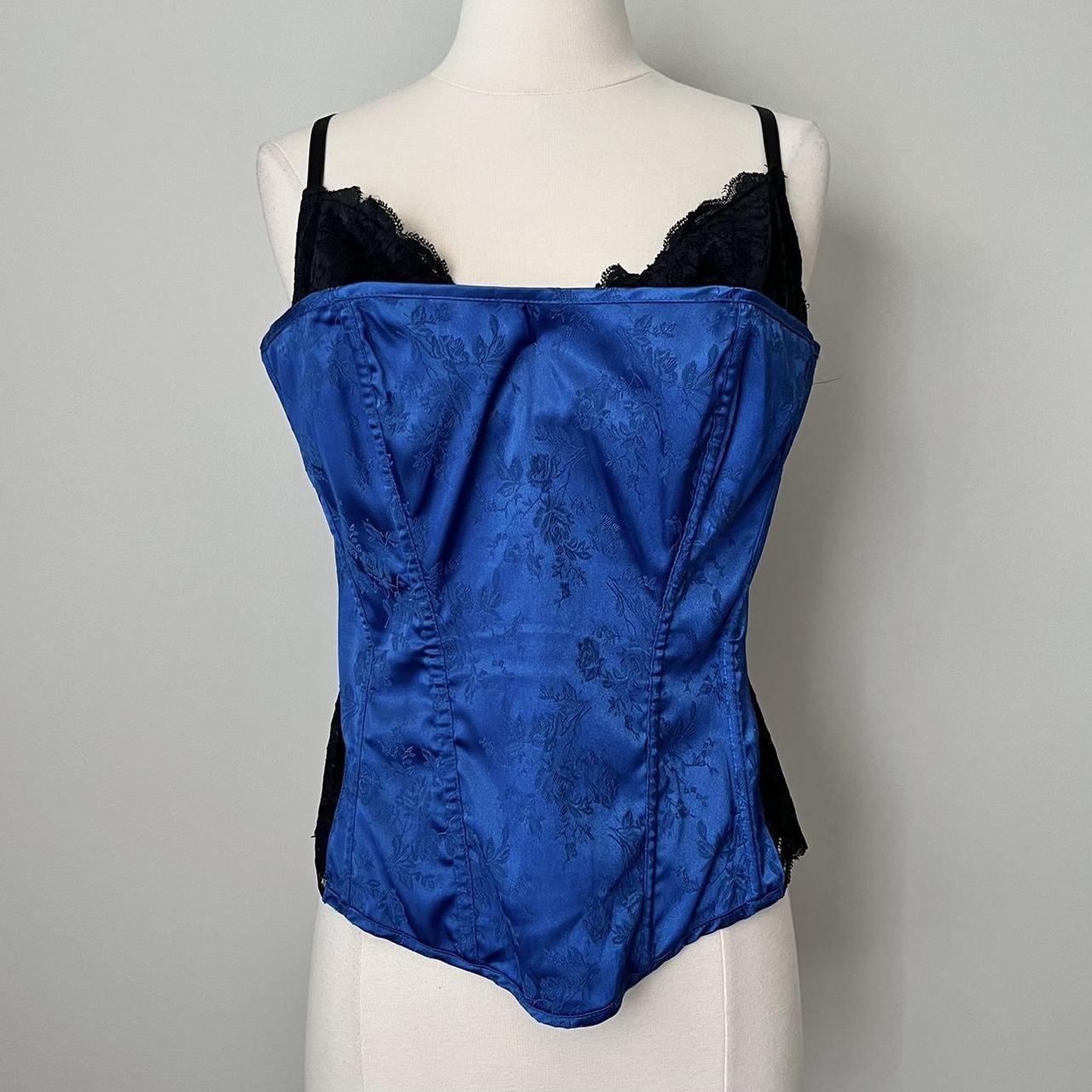 Frederick’s of Hollywood blue bra corset (38)