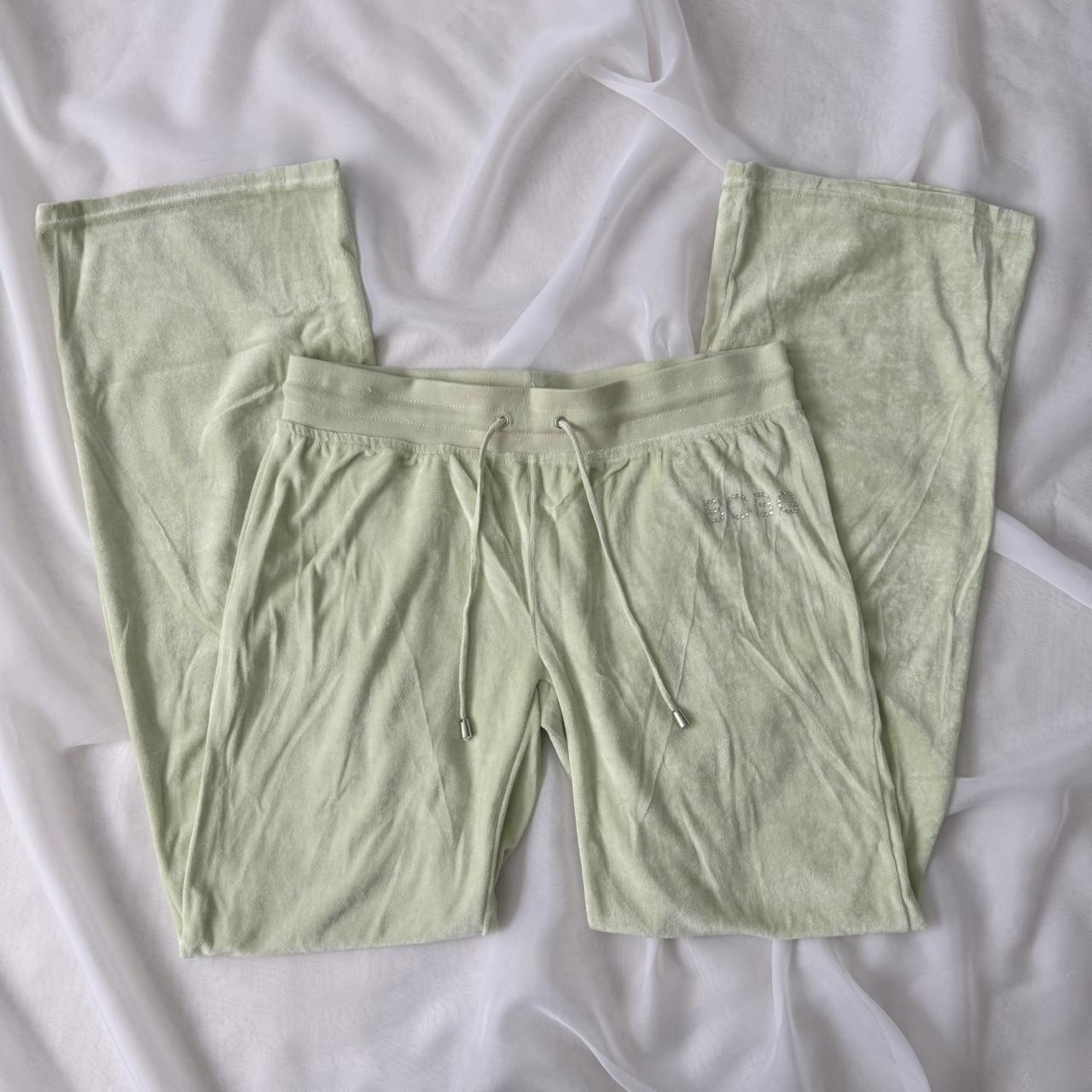Velvet green BCBG sweat suit set (L)
