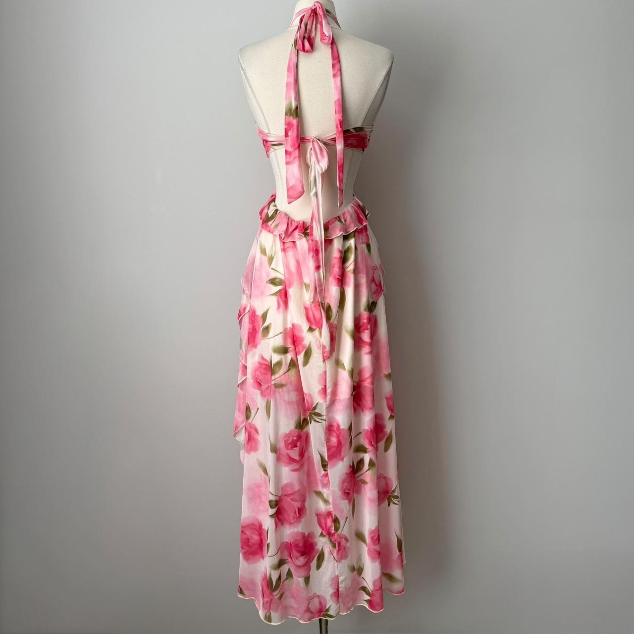 SHEIN floral babydoll maxi dress (S)