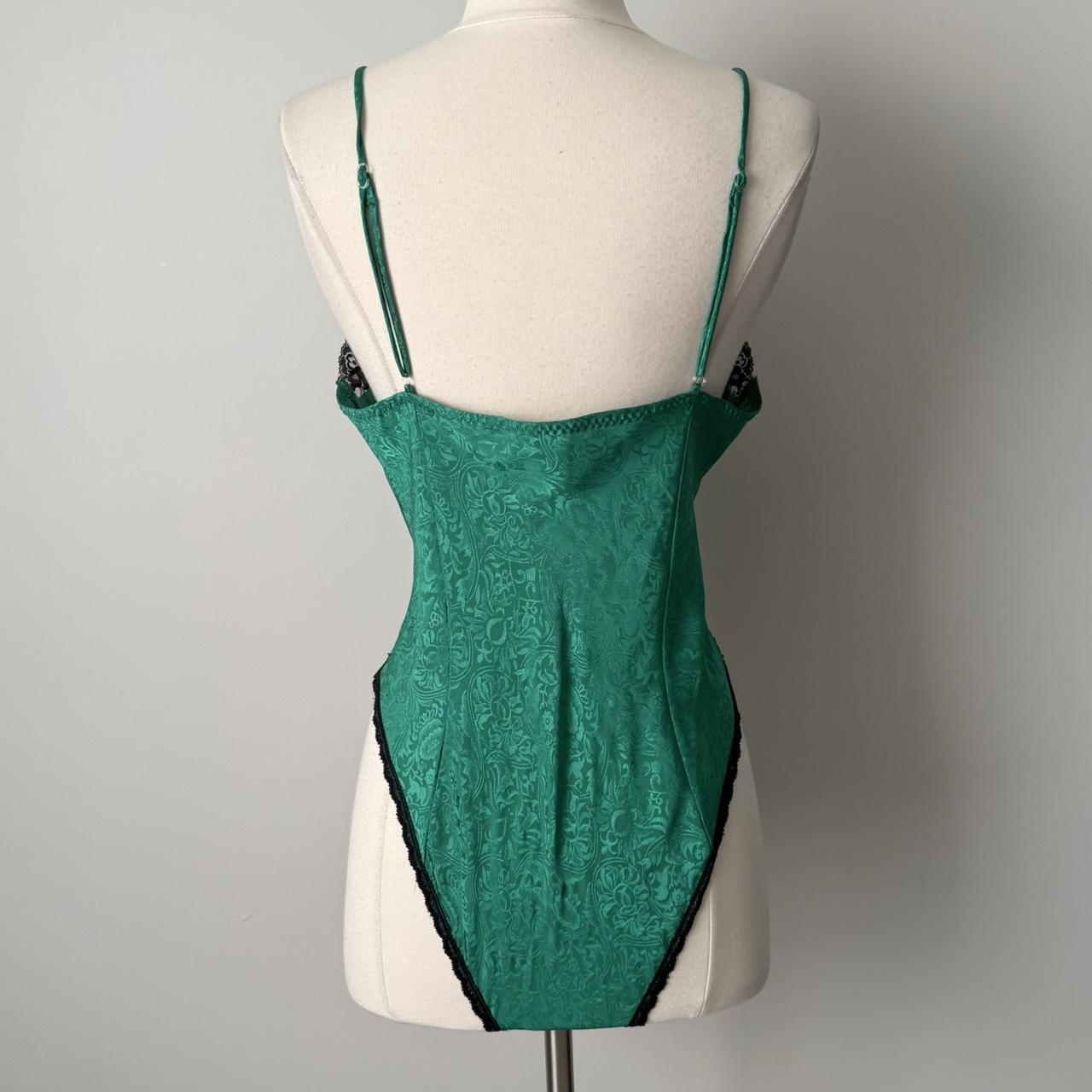 Delicates vintage satin bodysuit (M)